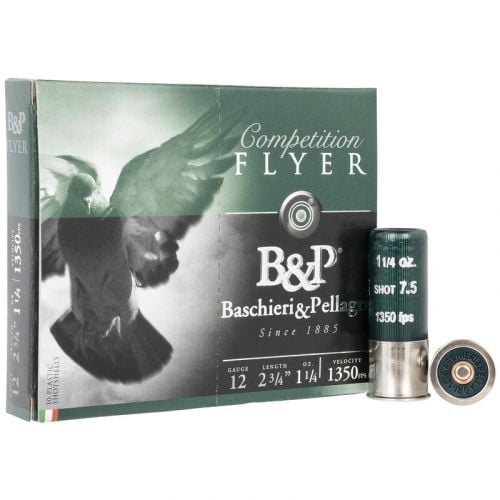 B&P Competition  Flyer 12 Gauge Ammo  2.75 1-1/4oz  1350 fps  #7.5 Shot 10rd box