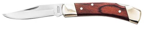 Uncle Henry Smokey II Folding Clip Point Plain Stainless Steel Blade 3.70 Wood Handle Includes Sheath