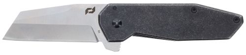 Schrade Slyte Compact 2.40 Folding Plain Satin D2 Steel Blade 3.50 Dark Stonewash Stainless Steel Handle
