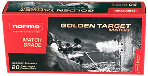 Norma Ammunition (RUAG) 20160052 Match Golden Target .223 Rem 69 gr Hollow Point Boat-Tail (HPBT) 20 Per Box/ 10 Cs