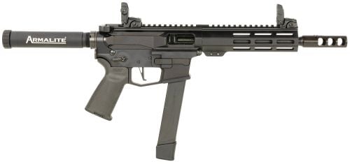 ArmaLite M-15 PDW 40 S&W, 8.50, Black, Buffer Tube (No Brace), Muzzle Brake, MOE+ Grip, For Glock Mag Compatible, 31 rounds