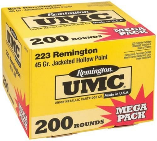 Remington UMC Jacketed Hollow Point 223 Remington Ammo 200 Round Box