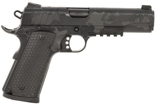 Girsan MC1911 S Influencer Full Size .45 ACP 5 Black Steel Barrel, Black Camo Optic Ready/Serrated Steel Slide & Frame