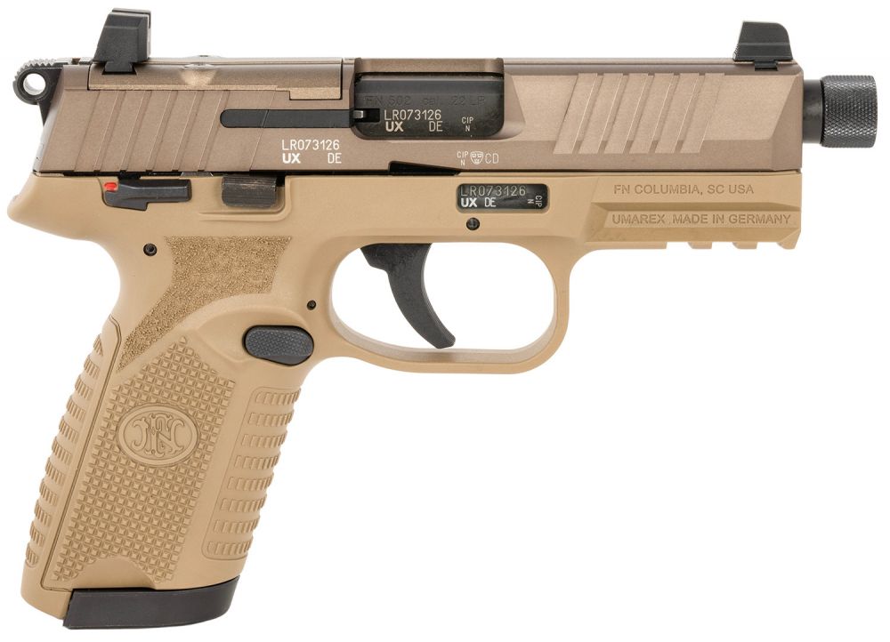 FN 502 Tactical .22 LR Semi Auto Pistol 66101681 | 10+1 Rounds, 4