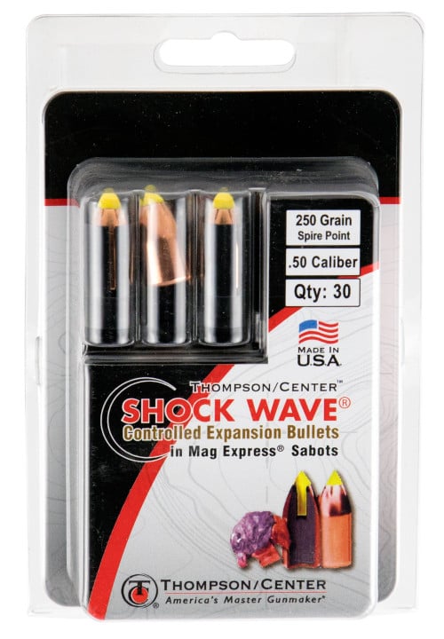 T/C Accessories 17008236 Shock Wave Controlled Expansion 50 Cal Spire Point 250 GR 30 Box