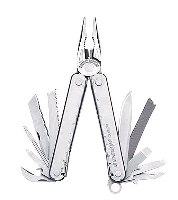 Leatherman Multi-Tool w/Hollow Ground Screwdrivers & Leather