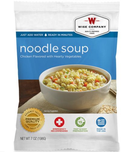Wise Foods Outdoor Food Packs 6Ct/4 Serving Chicken Flavored Noodle Soup