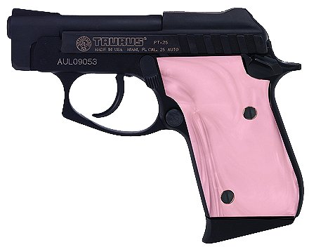 Taurus PT25 .25 ACP  2 Blue, Pink Pearl grips