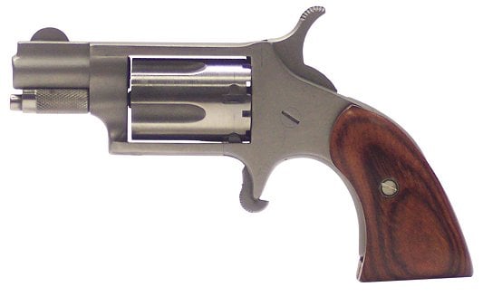 North American Arms Mini Stainless Wood Boot Grip 22 Long Rifle Revolver