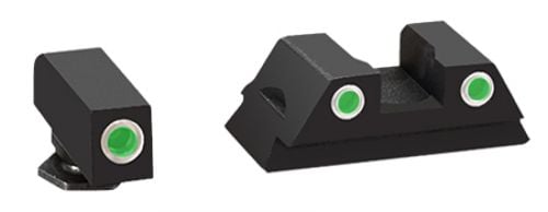 AmeriGlo Classic 3 Dot Night Sight For Glock 42/43 Tritium/Paint Green w/Whit