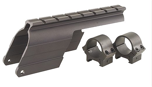 B-Square Black Saddle Mount w/Rings For Mossberg 500