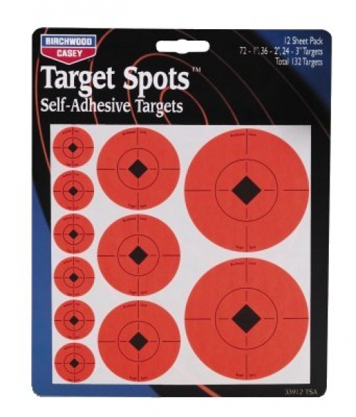 Birchwood Casey Target Spots Assortment 72-1/36-2 & 24-3