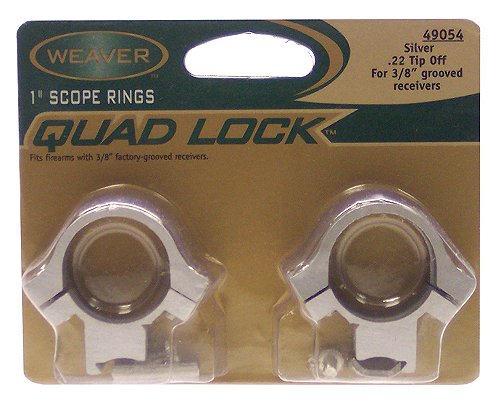 Weaver Scope Rings w/Silver Finish