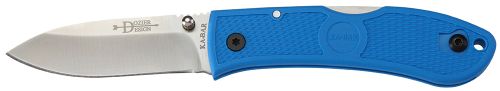 Ka-Bar Dozier Hunter Folder 3 AUS-8A Plain Edge Hollow Ground Nylon Blu