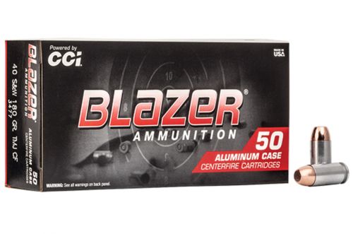 CCI Blazer 40 Smith & Wesson (S&W) 180 GR Total Metal Jacket 50 Bx/ 20 Cs