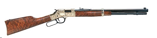 Henry 10 + 1 44 Mag. Lever Action Deluxe Engraved w/Blue Bar
