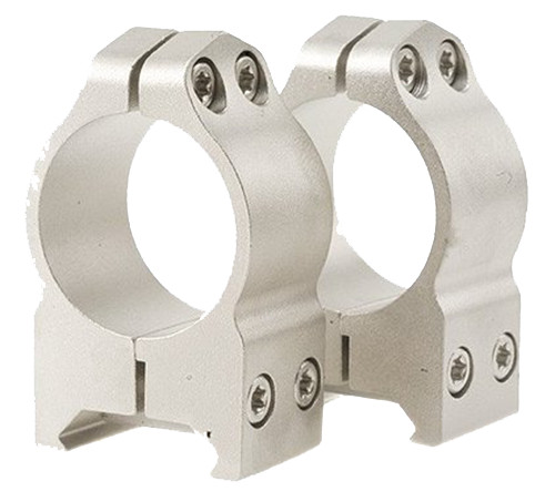 Warne 202S Maxima Vertical Ring Set Fixed For Rifle Picatinny/Weaver High 1 Tube Silver Steel