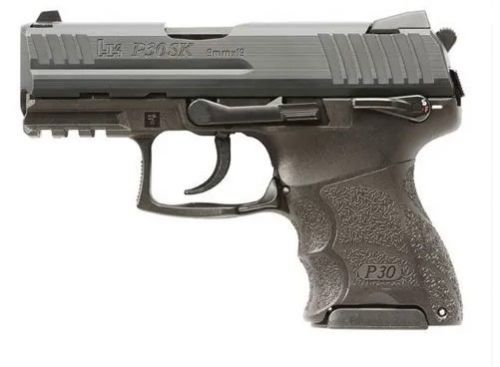 Heckler & Koch H&K P30SK *MA Compliant 9mm Luger 3.27 Black Steel Slide Interchangeable Backstrap Grip Ni