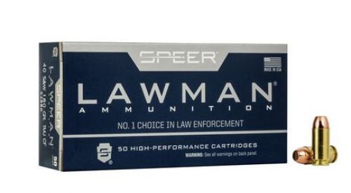 Speer Ammo 53880 Lawman 40 Smith & Wesson 180 GR Total Metal Jacket 50 Bx/ 20 C