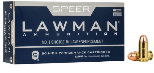 Speer Lawman CleanFire Total Metal Jacket 45 ACP Ammo 50 Round Box
