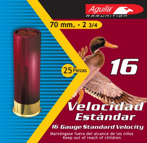 Aguila Hunting Standard Velocity 16 Gauge 2.75 1 oz 4 Round 25 Bx/ 10