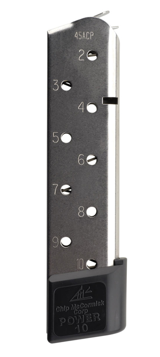 Chip McCormick Stainless Power Mag 1911 45ACP 10rd Magazine 15150