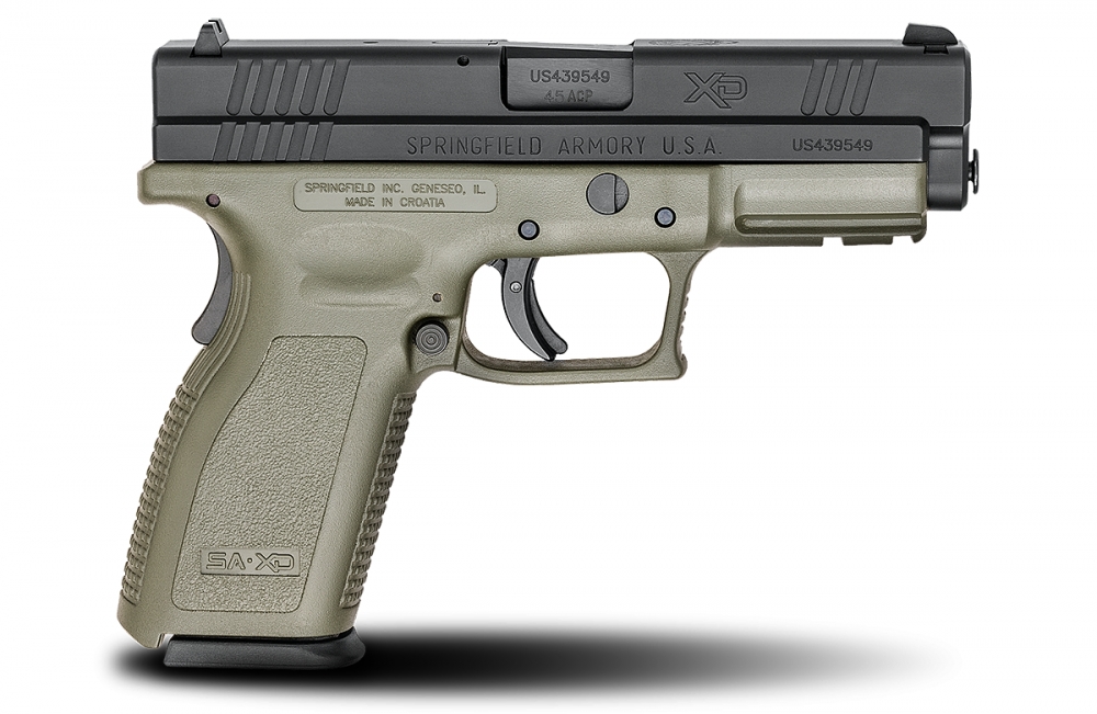 Springfield Armory XD9612HCSP06 XD Service 45 ACP 4 13+1 Poly Grip Olive Drab