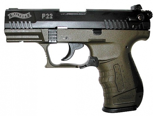 Walther Arms P22 .22lr 3.4 Military OD Green California Approved