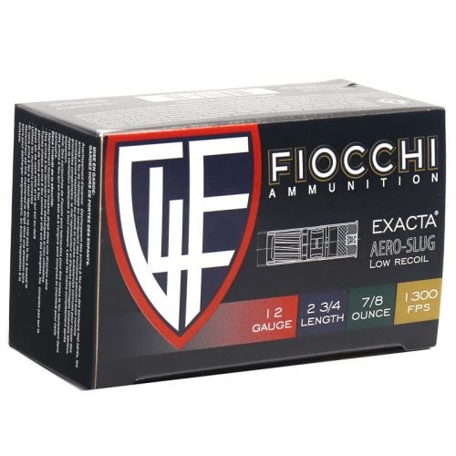 Fiocchi Low Recoil 12Ga 2-3/4  7/8 oz  Lead Rifled Slug 10rd box
