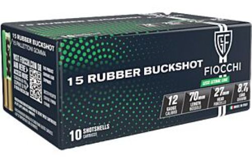 Fiocchi Rubber Buck 12 Ga. 2 3/4, 15 Pellets 00, 10rd Box