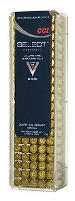 CCI Select Precision .22 LR 40 Grain Lead Round Nose