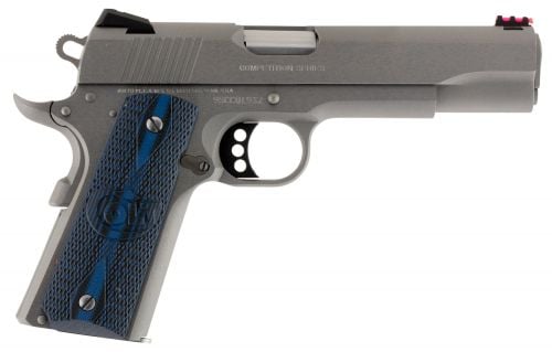 Colt Mfg 1911 Competition 70 Series 9mm 5 9+1 Stainless Steel Blue G10 w/Logo Grip
