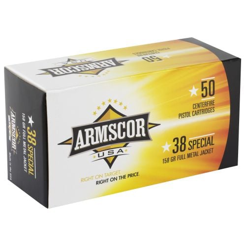 Armscor  38SPL Ammo  158gr  Full Metal Jacket  50rd box
