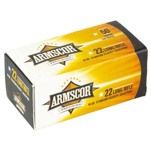 Armscor Precision  .22 LR  40gr Lead-RN Solid Point  50rd box