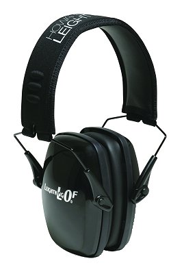 Howard Leight Leightning Ultra-Slim Passive Muff 23 dB Over the Head Black Ear Cups with Adjustable Black Headband for Ad