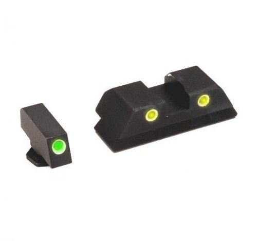 Ameriglo Classic 3-Dot Set for Glock Gen1-4 Green Tritium Handgun Sight