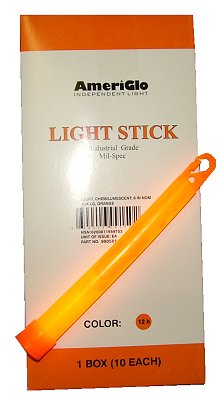 Ameriglo 6 12 Hour Orange Light Stick 100/Pack