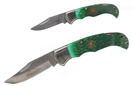 Remington Knife Set w/Green Bone Handle