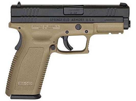 Springfield Armory XD Service w/NS 45 ACP 4 13+1 Poly Grip Blk/DE