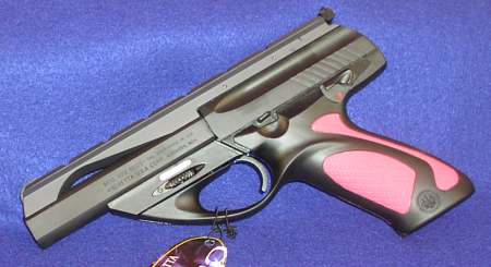 Beretta NEOS DLX .22 LR  Blue W/ Pink Grip Inserts  4.5