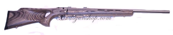 Savage 93 BTVSS .22 WMR Bolt-Action Rifle Stainless, Gray Laminate Thumbhole Stock