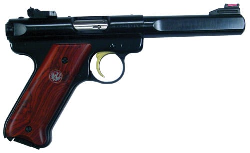 RUGER MKIII 5.5 SLABSIDE BL AS COCOBOLO GRIPS GOLD TRIG