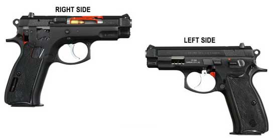 CZU CZ75 CUTAWAY 9MM DA B 14RD