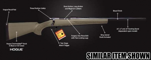 Howa-Legacy Legacy .30-06 Springfield Bolt-Action Rifle, Fluted Barrel, Hogue Black Stock 22