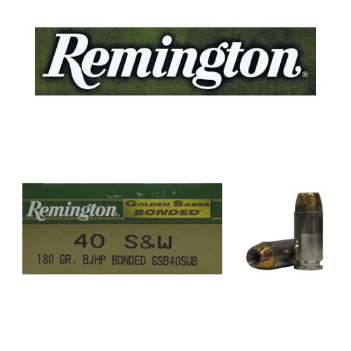 Remington Golden Saber 40 S&W 180gr. Bonded JHP, 50 rounds