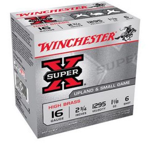 Winchester 16 Ga. High Brass Game Load 2 3/4 1 1/8 oz, #6 L