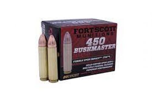 Fort Scott Munitions TUI Solid Copper 450 Bushmaster Ammo 20 Round Box