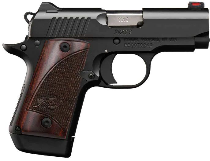 Kimber Micro 9 Matte Black Rosewood Grips Pistol - 9MM, 3.15