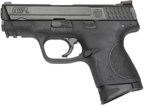 Smith & Wesson M&P 9 Compact 9mm Luger 3.50 12+1 Black Armornite Stainless Steel Black Interchangeable Backstrap Grip
