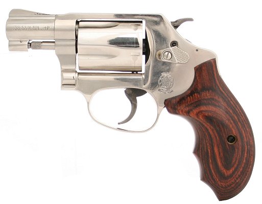 Smith & Wesson Model 36 Nickel 1.875 38 Special Revolver